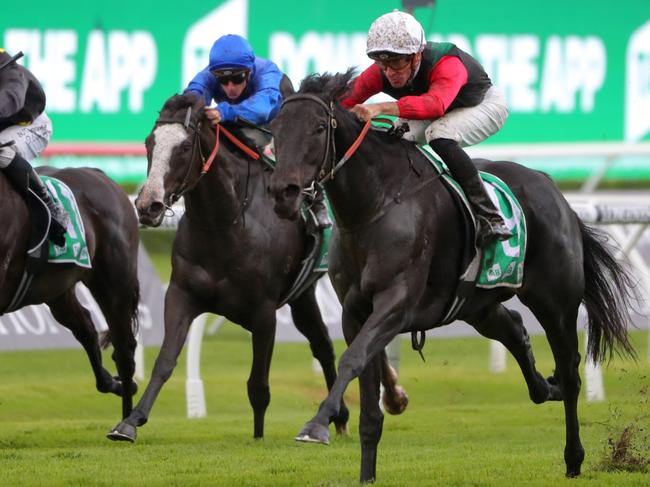 SYDNEY, AUSTRALIA - APRIL 01: Sam Clipperton riding Arts wins Race 4 TAB Adrian Knox Stakes in "The Star Championships Day 1" during Sydney Racing at Royal Randwick Racecourse on April 01, 2023 in Sydney, Australia. (Photo by Jeremy Ng/Getty Images) (Photo by Jeremy Ng/Getty Images)