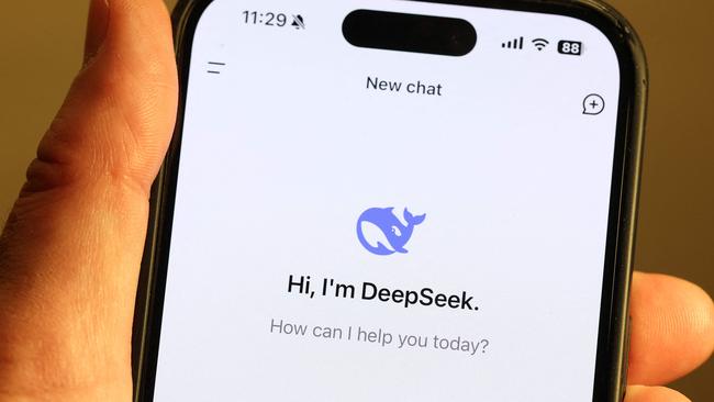 SAN ANSELMO, CALIFORNIA - JANUARY 27: In this photo illustration, the DeepSeek app is displayed on an iPhone screen on January 27, 2025 in San Anselmo, California. Newly launched Chinese AI app DeepSeek has surged to number one in Apple's App Store and has triggered a sell-off of U.S. tech stocks over concerns that Chinese companies' AI advances could threaten the bottom line of tech giants in the United States and Europe. (Photo Illustration by Justin Sullivan/Getty Images) (Photo by JUSTIN SULLIVAN / GETTY IMAGES NORTH AMERICA / Getty Images via AFP)