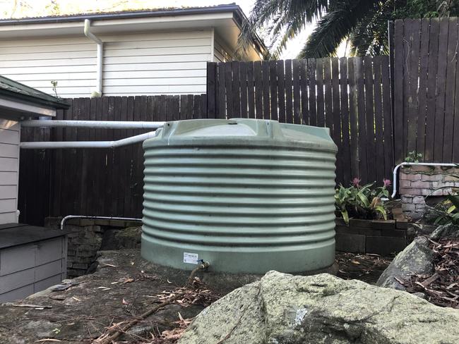 A water tank installed for a granny flat in Sydney's south, under BASIX regulations.