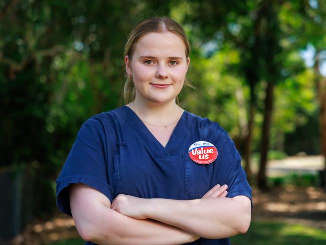 ICU nurse Sophie Foubister, from Hornsby, lives with her parents and considering moving to South Australia in order to establish a home with her partner. Picture: Justin Lloyd