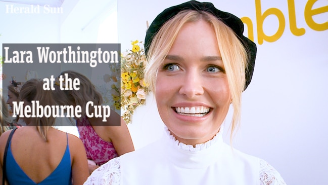 Lara Worthington at Melbourne Cup day