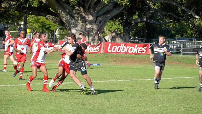 FIGHTING BACK: The South Grafton Rebels fought back from a half time deadlock to beat the Bellingen Valley/Dorrigo Magpies yesterday. Picture: Tim Howard