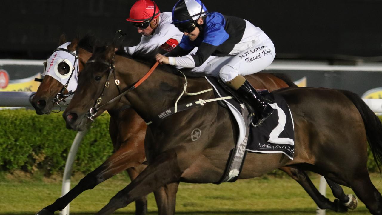 Choclotier finishes second to Soldier Of Love at Canterbury. Photo: Grant Guy