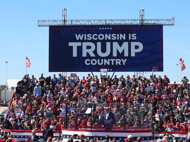 A Donald Trump campaign rally at the Central Wisconsin Airport in Mosinee, Wisconsin, on September 7, 2024. Picture: Alex Wroblewski/AFP