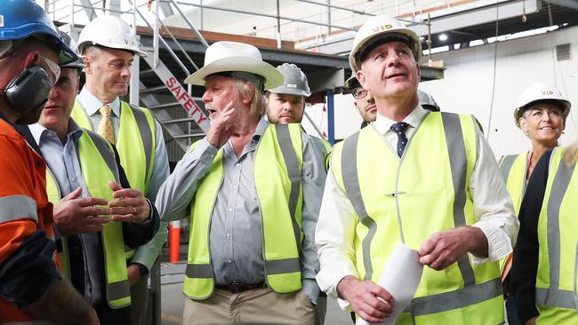 Premier Peter Gutwein during a visit to Incat. Picture: Nikki Davis-Jones