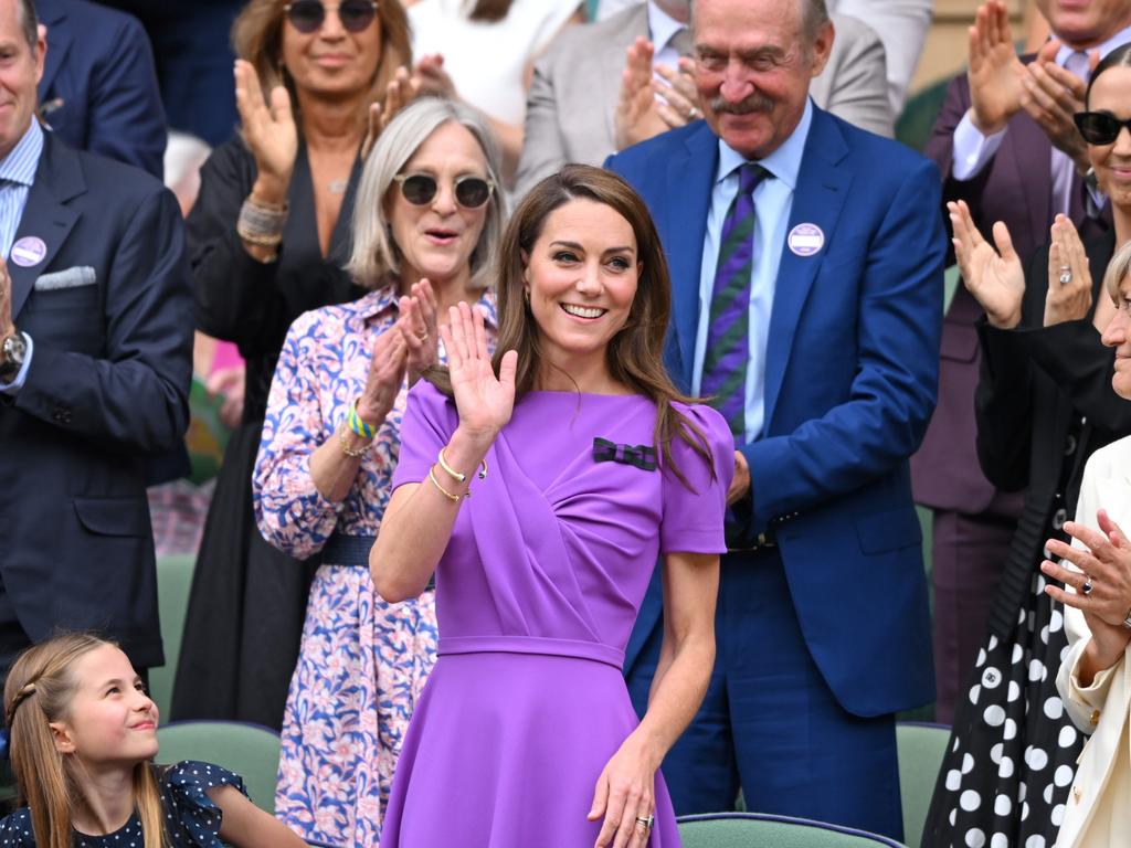 Kate’s appearance at Wimbledon in July saw her receive a standing ovation. Picture: Karwai Tang/WireImage