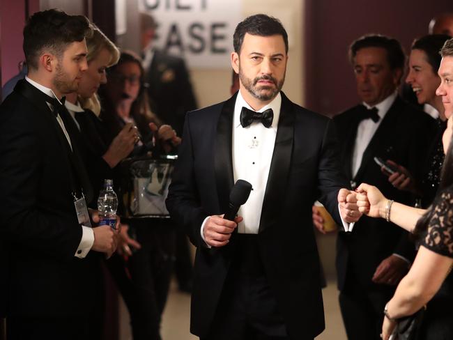 Jimmy Kimmel backstage during Annual Academy Awards ceremony. Picture: Getty