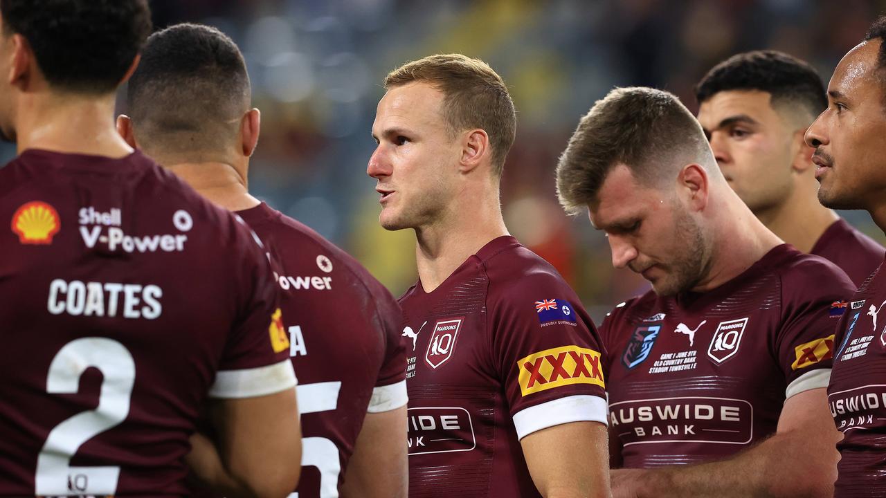 Daly Cherry-Evans felt the pain of a crushing defeat to NSW in Game One in Townsville. Picture: Adam Head