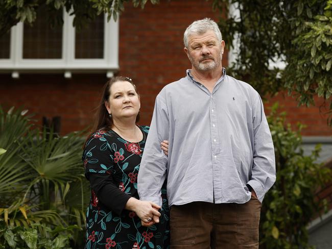 Emma Mason and Murray Rosewarne, parents of Matilda Rosewarne who took her own life in February, aged 15, after she was bullied online. Picture: Jonathan Ng