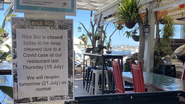 Rice Boi and Spero owner Tony Kelly closed both restaurants on Tuesday after Queensland Health confirmed a woman dined at Rice Boi while infectious with Covid-19.