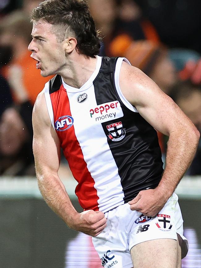 Higgins kicked three goals in seven minutes during the third quarter.