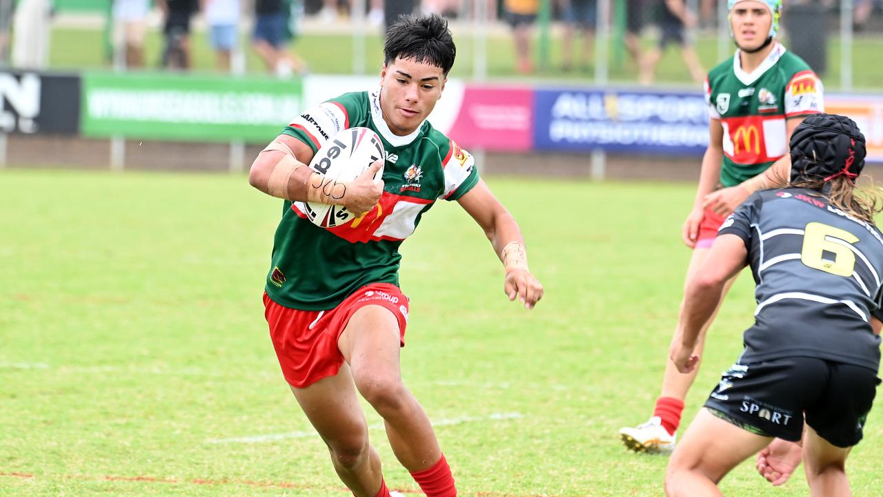 Wynnum Manly player Tamai Baker The Cyril Connell Cup. Tweed Heads Vs Wynnum Manly Saturday February 10, 2024. Picture, John Gass