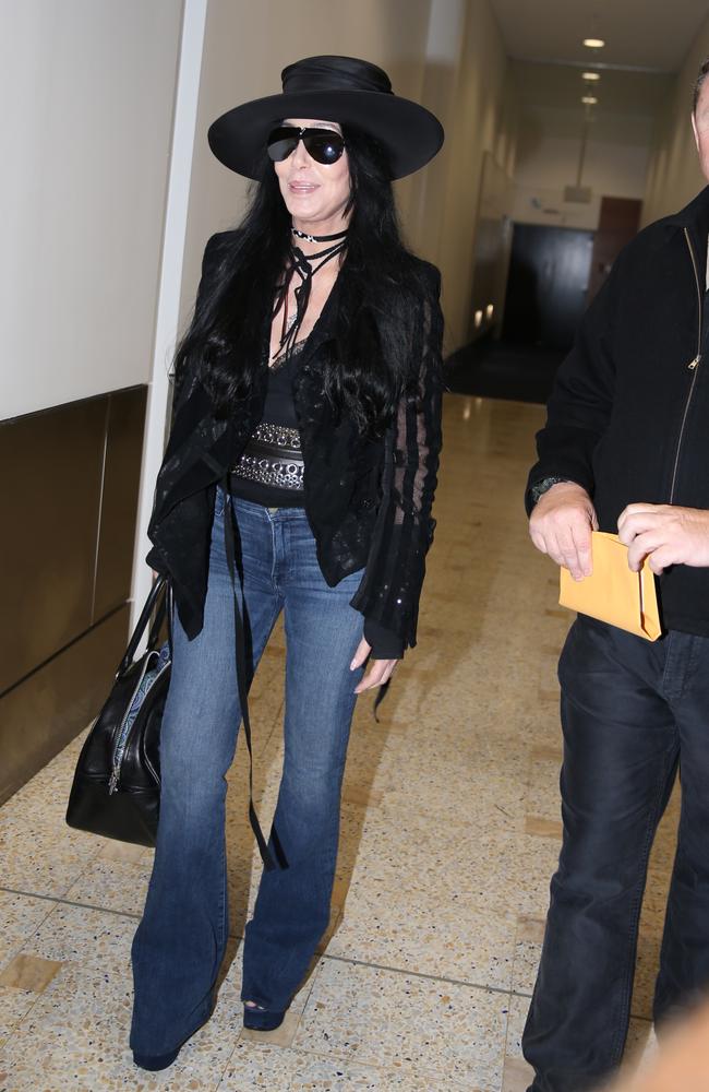 Cher strolls through Sydney. Picture: John Grainger