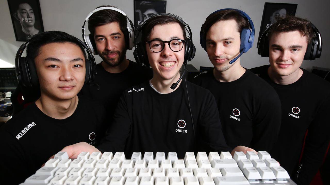 The Order e-sports team before the company went under. Picture: Nicole Cleary