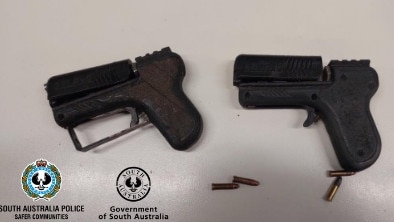 Police have arrested a man and woman allegedly in possession of firearms and drugs at Kings Park. Picture: SA Police