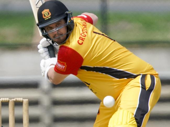 Vic Super Slam semi-final: Dandenong v St Kilda. Crosthwaite batting for St Kilda. Picture: Valeriu Campan