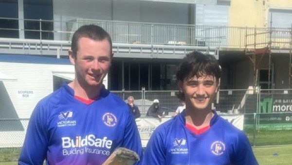 Frankston duo after their remarkable stand.