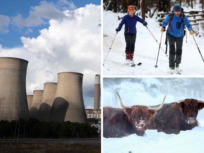 The Ratcliffe-on-Soar, the UK's last coal-fired power station, which closed on September 30, 2024. (Picture: AFP) Two skiers make their way along the B976, while Twon highland cows sit in a snow-covered field, following the coldest night of winter so far, with an overnight low of -14.5C recorded at Altnaharra on January 10, 2025, in Crathie, Scotland. (Pictures: Getty Images)