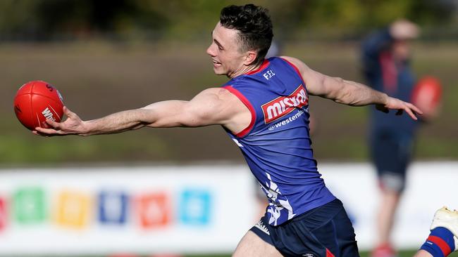 Toby McLean at Western Bulldogs training. Picture: Michael Klein