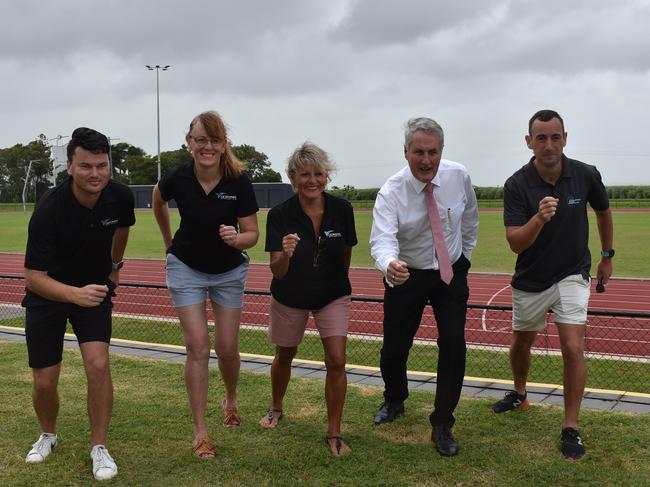 Tom O'Shaughnessy, Alison Fairweather, Yvonne Mullins, Greg Williamson and Dayne O'Hara at Mackay Aquatic and Recreational Complex. Â Picture: Madeleine Graham