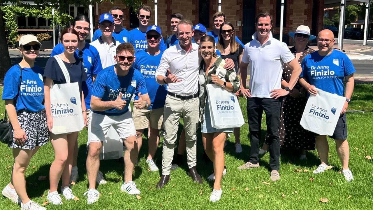 Dr Anna Finizio - Liberal Candidate for Dunstan with Opposition leader David Speirs and supporters. Picture: @dr_anna_finizio / Instagram