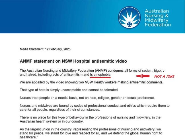 The Australian Jewish Association slammed the union's statement.