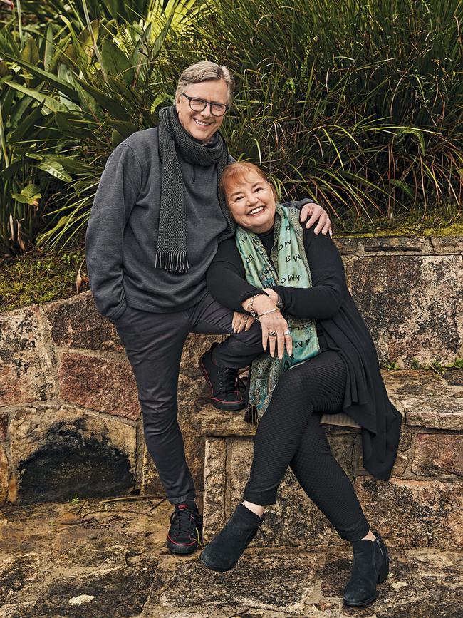 Jeanie Drynan and husband Antony Bowman at their home in Sydney. (Picture: Paul Suesse)