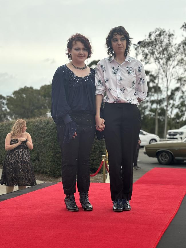 The students of Urangan State High School arriving at their formal.