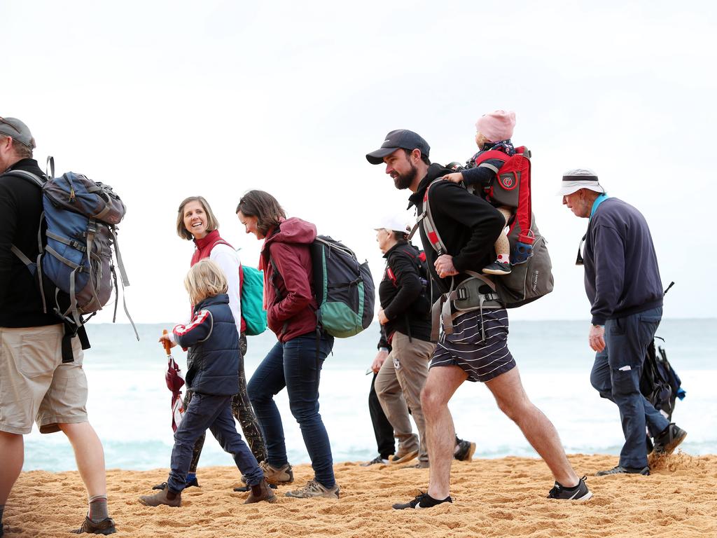 The annual 5 Lands walk from MacMasters Beach Saturday 22nd June 2019. Picture: Sue Graham