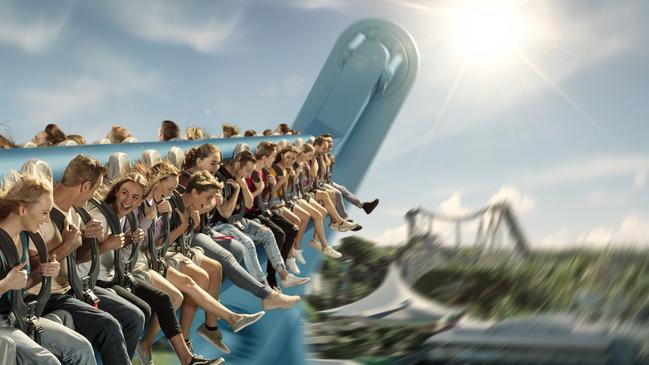 Artist impression of The Vortex ride at Sea World's The New Atlantis. Picture: Village Roadshow