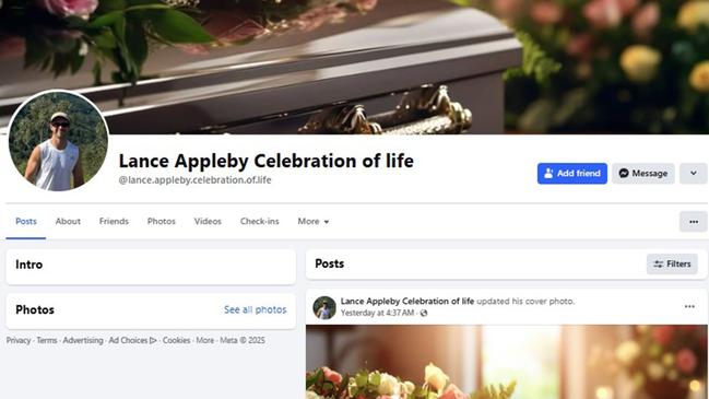 A fake Facebook account for Lance Appleby, who was killed by a shark while surfing near Streaky Bay, has since been taken down. Picture: Facebook