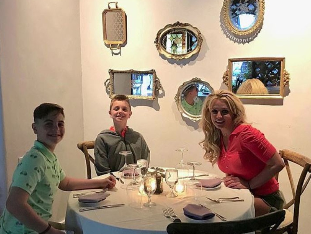 The star with her sons. Picture: Instagram