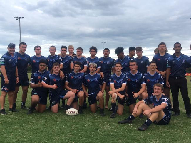 Redcliffe SHS celebrate winning the semi-final.