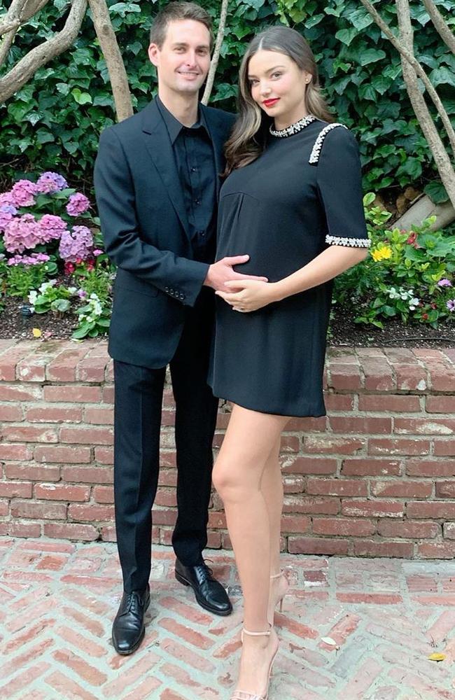 Miranda is currently pregnant with her second child with Snpachat billionaire Evan Spiegel. Picture: Instagram / @mirandakerr