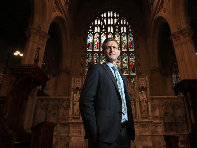 Anglican Bishop Michael Stead has been a long term supporter of the Religious Discrimination Bill, which was shelved in parliament today and will likely not pass until after the election now. Picture: John Feder/The Australian