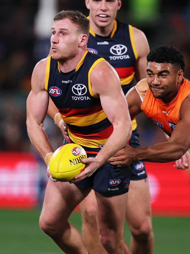 Rory Laird will miss this weekend’s clash with Melbourne. Picture: James Elsby/AFL Photos