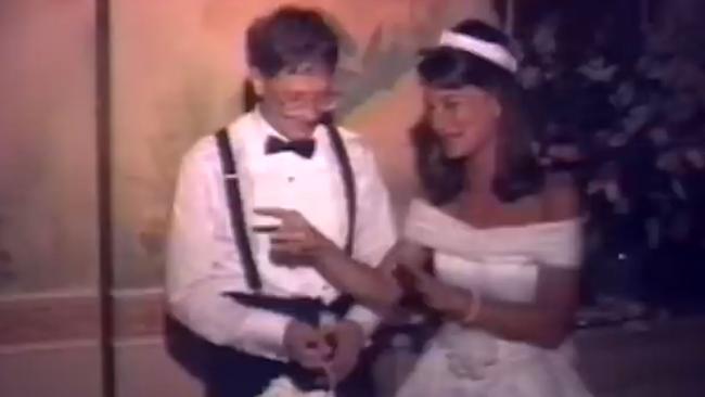 Footage from Bill and Melinda Gates’ wedding. Melinda posted it on her Facebook account for their 25th wedding anniversary.