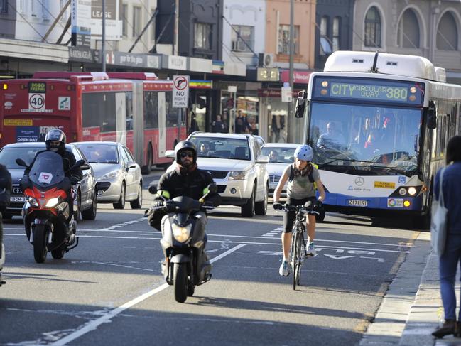 A file photo of the morning rush on Oxford Street, Paddington. Picture: Craig Wilson