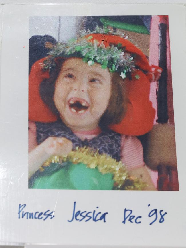 Jess as a child. ‘She’s got a happy disposition,’ says her mother.