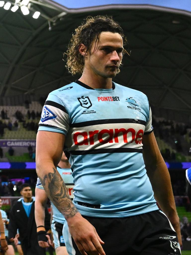 Pressure is mounting on Nicho Hynes to step up for the Sharks. Picture: Quinn Rooney/Getty Images