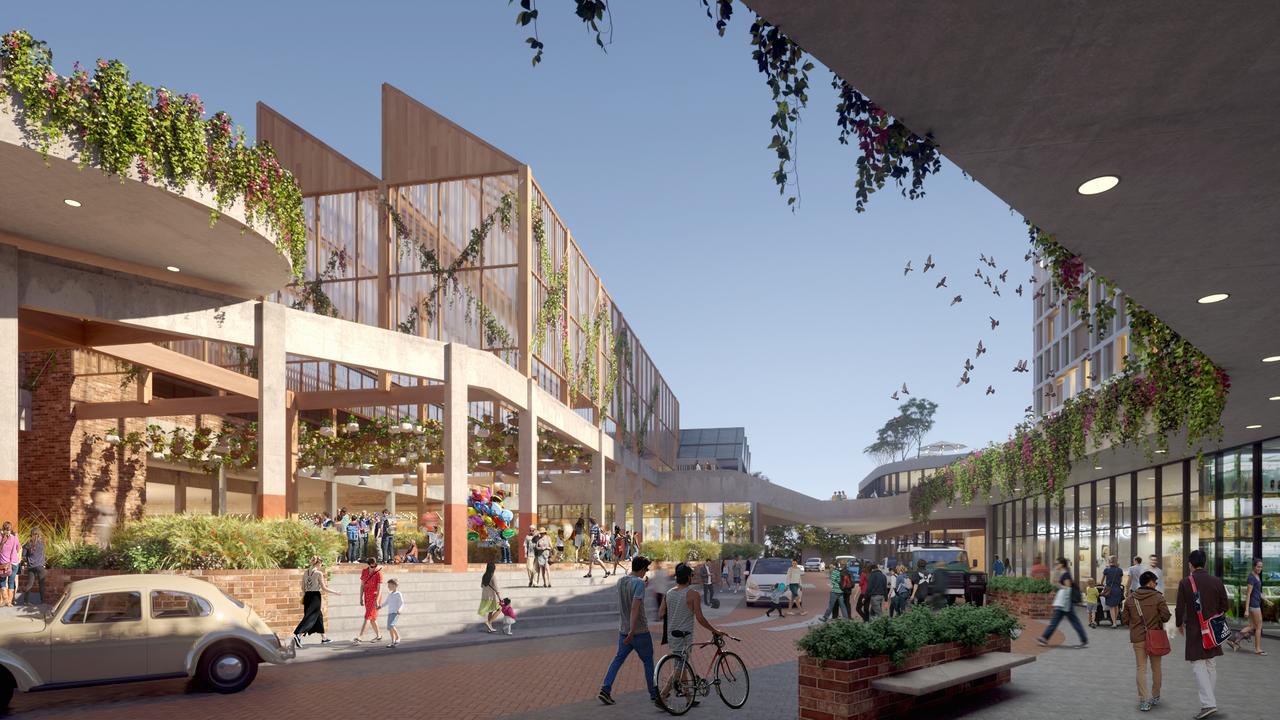 Artist impression of the ‘Market Square’, which forms the centrepiece of the $250m former Le Cornu site development. Picture: Renewal SA