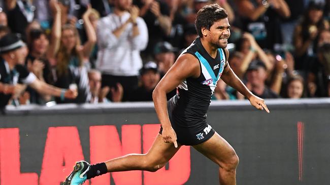 Jake Neade, delisted by Port Adelaide last year, will make his debut for North Adelaide. Picture: Mark Brake/Getty Images