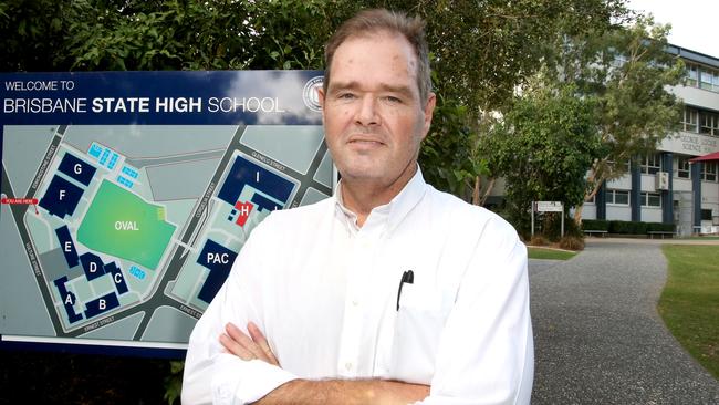 David Gillespie, a former Brisbane State High school council chair, says a lottery system is inevitable if “gaming’’ of enrolments is not stopped. Picture: Steve Pohlner