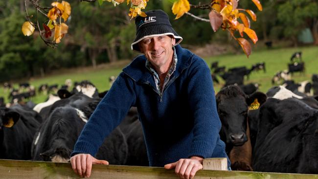 Rob Frampton at his farm at Gawler, Tasmania. Tuesday June 15 2021 picture: Phillip Biggs