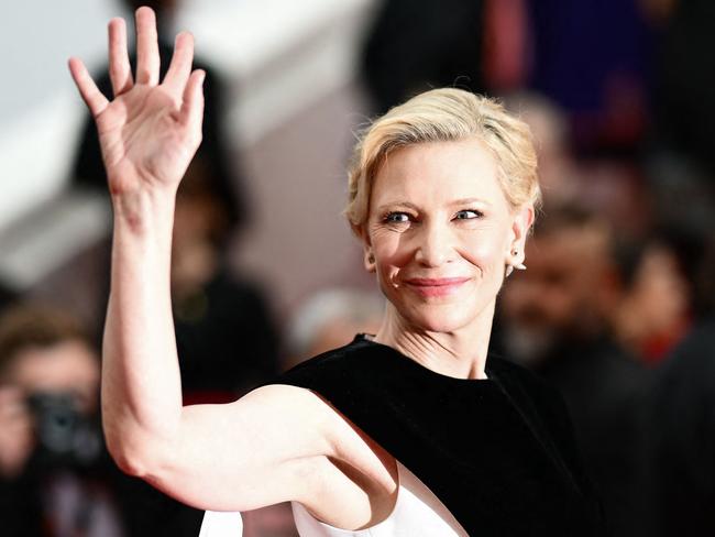 Australian actress Cate Blanchett arrives for the screening of the film "The New Boy" during the 76th edition of the Cannes Film Festival in Cannes, southern France, on May 19, 2023. (Photo by CHRISTOPHE SIMON / AFP)