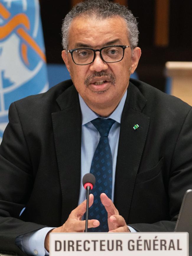 WHO Director-General Tedros Adhanom Ghebreyesus. Picture: AFP
