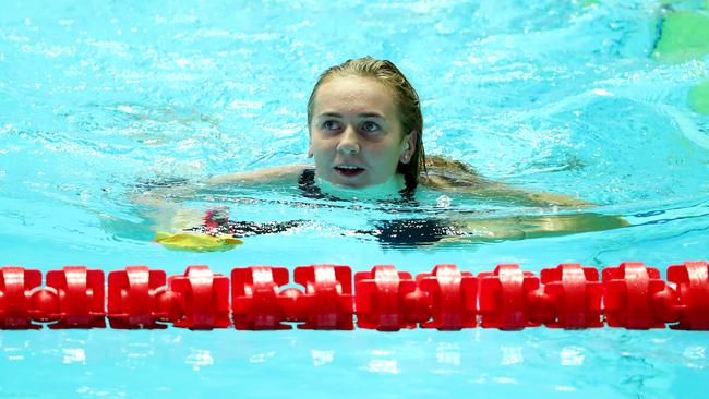 GWANGJU, SOUTH KOREA - JULY 21: Ariarne Titmus of Australia competes in the Women's 400m Freestyle Final on day one of the Gwangju 2019 FINA World Championships at Nambu International Aquatics Centre on July 21, 2019 in Gwangju, South Korea. (Photo by Maddie Meyer/Getty Images)