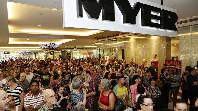 Trading hours will be extended to help Myer shoppers after their website has been temporarily closed. Picture: Andrew Seymour