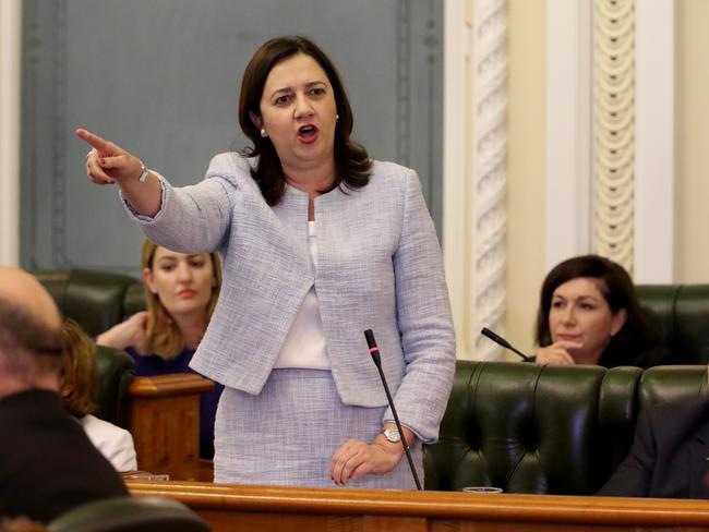 Premier Annastacia Palaszczuk during Question time at Parliament. Pic Darren England.