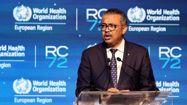 Director-General of the World Health Organisation Tedros Adhanom Ghebreyesus said the world was in a good position in the fight against Covid, but was ‘not there yet’. Picture: Jack Guez